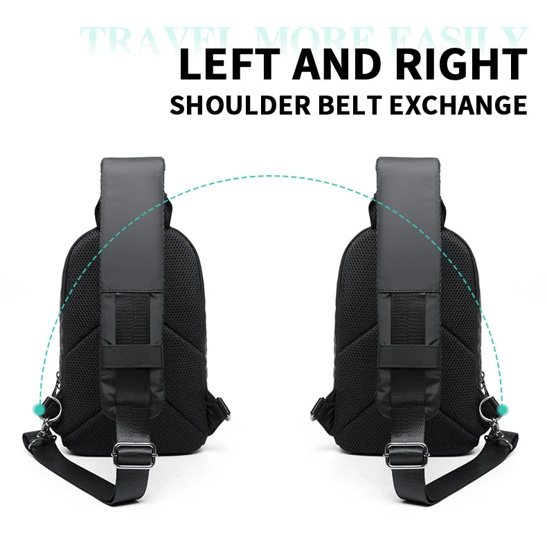Waterproof Oxford Chest Bag for Men & Women – Lightweight Crossbody Sling