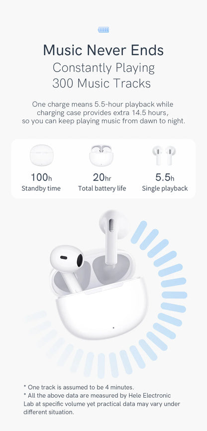 NEW QCY T20 Bluetooth 5.3 TWS Wireless Earphones 68ms Low Latency Earbuds 13mm Driver HIFI Headphones 4 Mics+ENC HD Call