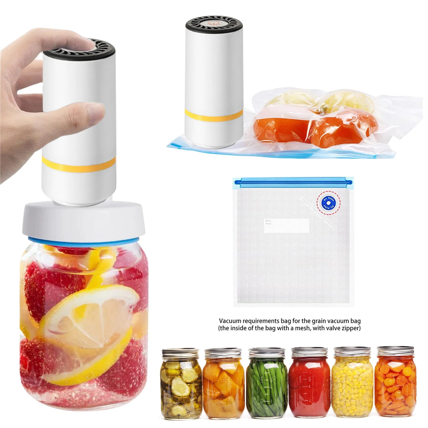Portable Handheld Vacuum Sealer Pump Electric Vacuum Machine for Inflatable Cushions mini air pump Travel Storage Gadgets