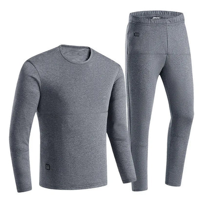 30 Zones Heating Heated Underwear Women Men Motorcycle Jacket USB Electric Heating Underwear Fleece