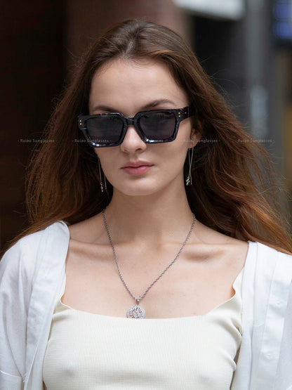 Ruiao 2025 Whole Luxury Premium Shades Designer Black Brand Sunglasses Mens Square Sun Glasses For Women