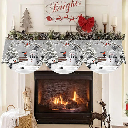 Christmas Santa Snowman Fireplace Mantel Scarf Christmas Decorations for Home 2025 Living Room Xmas Navidad New Year Gifts 2026
