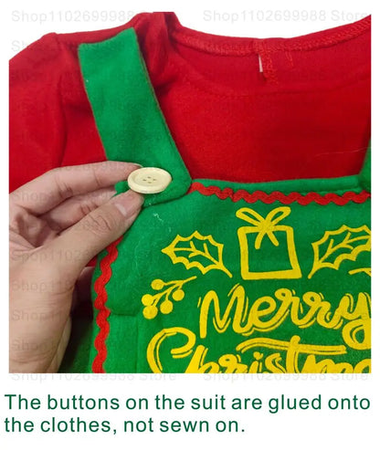 2025 Christmas Boys Cute Green Elf Costume New Year Family Party Festival Fancy Santa Claus Cosplay Outfit Set for Men Women