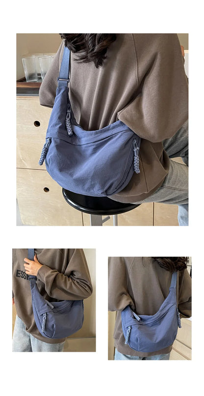 Unisex Oxford Crossbody Messenger Bag – Large Capacity & Casual Style