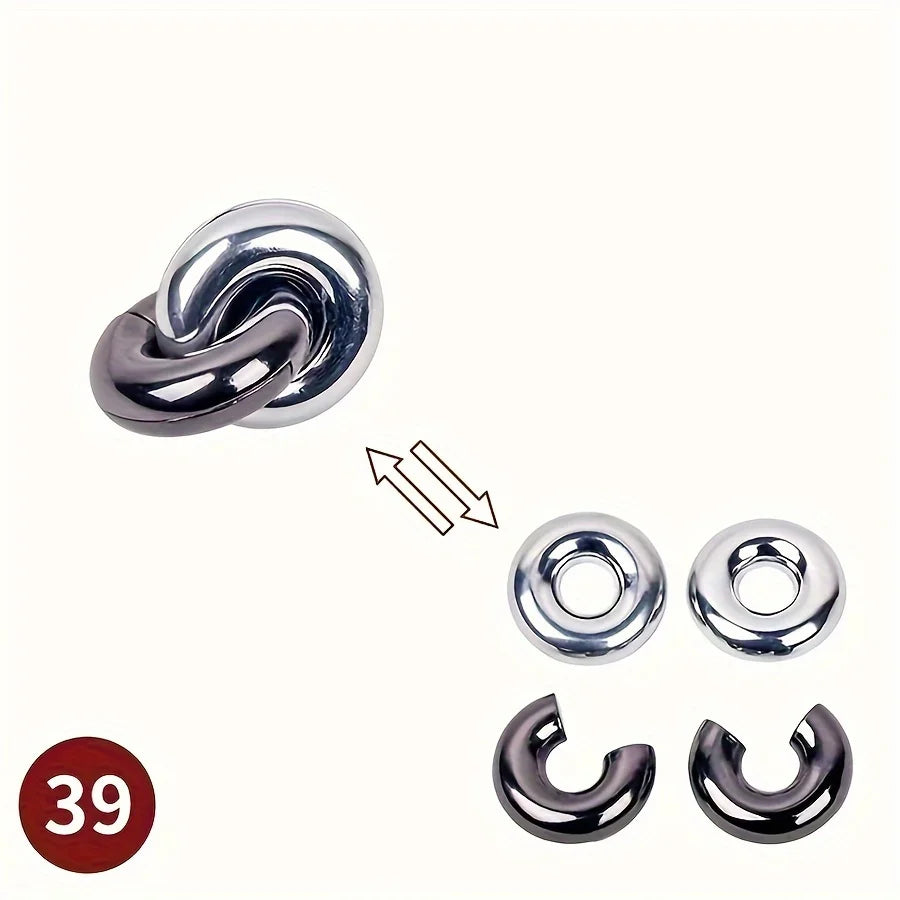 A classic intellectual metal puzzle toy, a difficult educational game toy for Christmas, Thanksgiving and birthday gifts