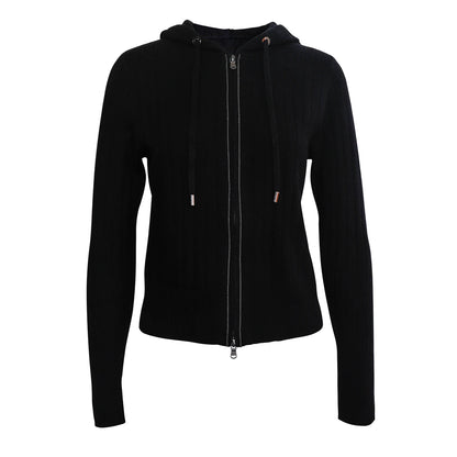 BC839 High-quality luxury brand women's long-sleeved hooded cardigan knitted sweater 94% cashmere