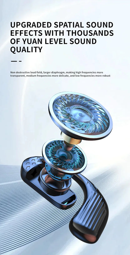 Wireless Bluetooth Headphones With Microphone Bone Conduction Earphones Handsfree Noise Canceling Headset For Driving Audifonos