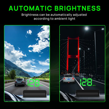 KWHUD K1 HUD Head-up Display Car GPS Digital Speedometer Universal Speed Windshield Projector Plug&Play Auto Electronic Devices