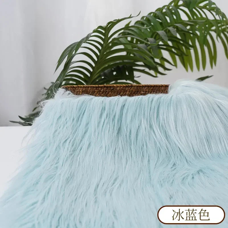 25x45cm 9cmPile Faux Fur Fabric For Sewing Doll Toy Beard Hair DIY Patchwork Material Accessories Home Decoration Cosplay Fabric