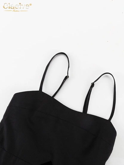 Black Cotton Sleeveless Maxi Dress – Elegant Summer Style