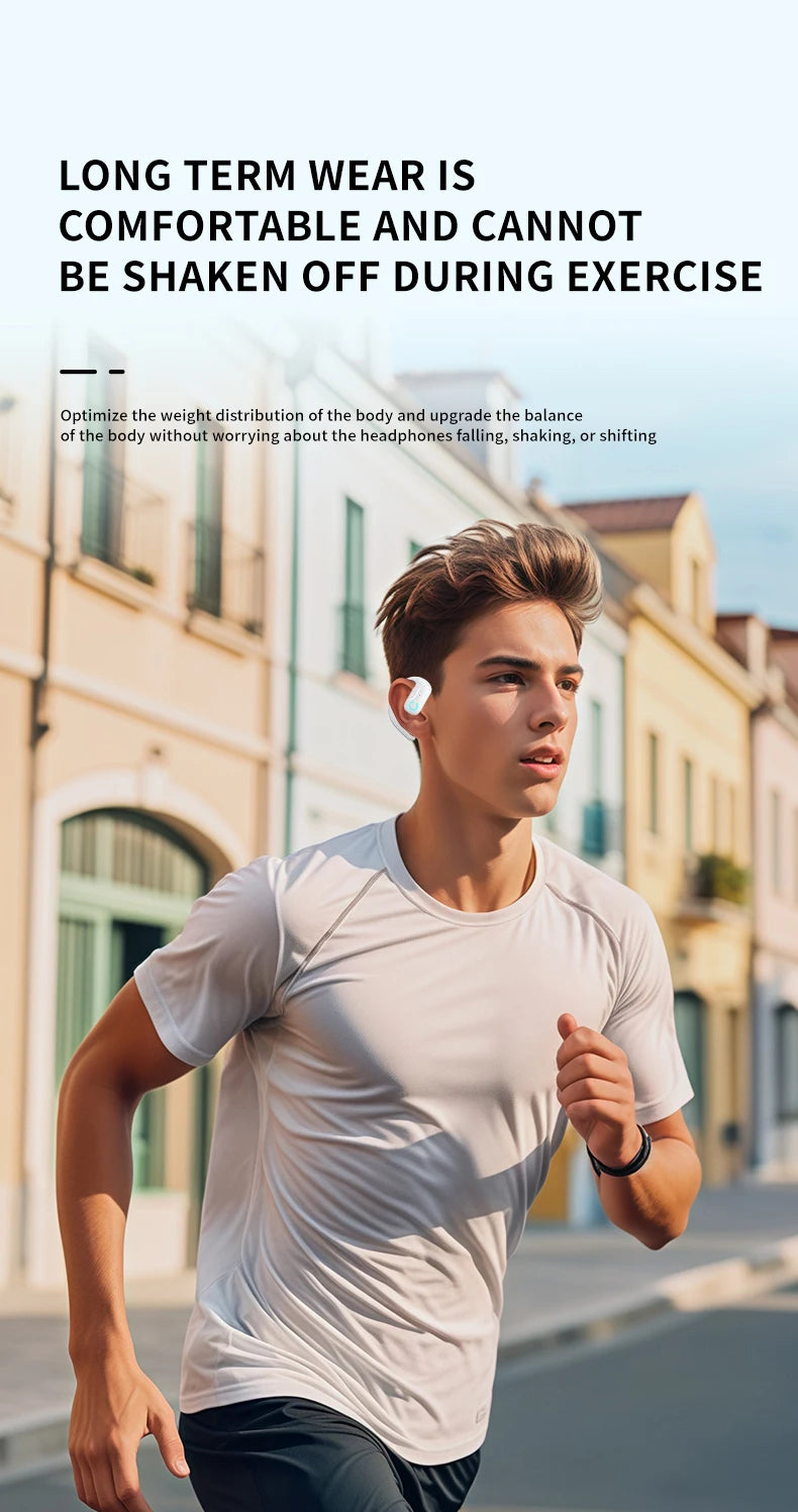 Wireless Bluetooth Headphones With Microphone Bone Conduction Earphones Handsfree Noise Canceling Headset For Driving Audifonos