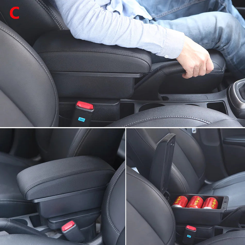 For Citroen C1 Armrest Box For Peugeot 107 Toyota Aygo BJ Armrest Car Accessories Store box Interior detail Simple installation