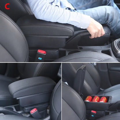 For Citroen C1 Armrest Box For Peugeot 107 Toyota Aygo BJ Armrest Car Accessories Store box Interior detail Simple installation