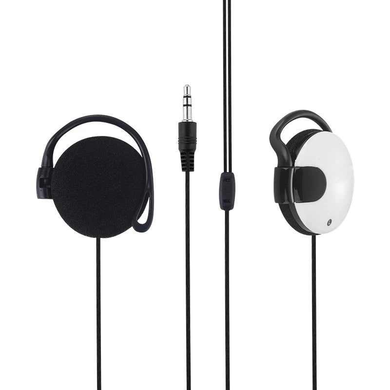 Wired Headphones Stereo 3.5MM Ear Hook Music Game Earphone With Mic For Mobile Phone PC Laptop Mp3 Mp4 Wired Headset