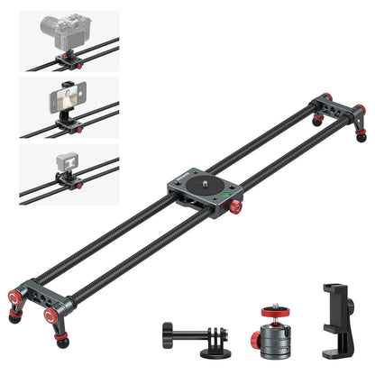 NEEWER 60cm Carbon Fiber Camera Slider with Ball Head