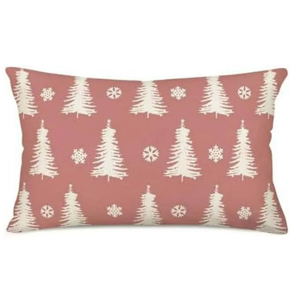 New Christmas style simple letter double-sided printed linen pillow for home decoration, sofa waist pillowcase