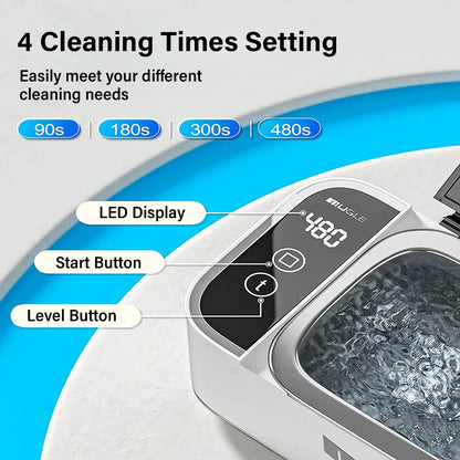 Ultrasonic Cleaner Ultrasound Glasses Cleaning Machine for Glasses Jewelry Cleaner 46kHZ High Frequency Ultrasound Washing Bath