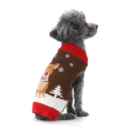 Winter Dog Clothes Christmas Holiday Sweater Chihuahua Teddy Outfit coat for Small Medium Large Dog and Cat  Autumn  Warm