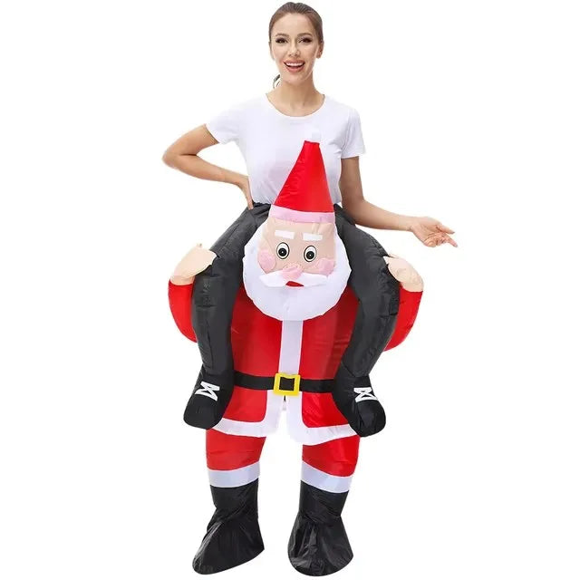 Christmas Inflatable Costume Santa Claus Snowman Gingerbread Tree Adult  Party Masquerade Role Play Holiday Gift