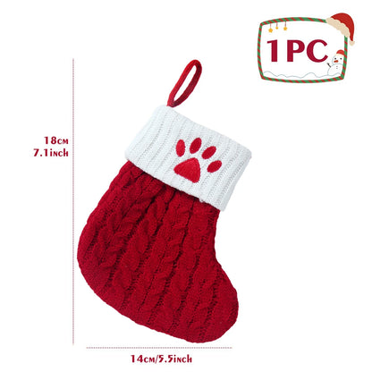 Christmas Socks Knitting Snowflake Letter Stocking Christmas Decoration 2025 For Home Xmas Tree Ornament Gift Navidad Natal 2026