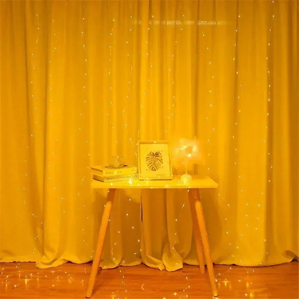 3M/6M LED Curtain Garland Fairy Lights with 8 Modes for New Year 2026 Navidad 2025 Christmas Tree Party Wedding Decoration