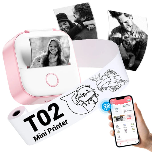 Phomemo T02 Mini Pocket Printer – Bluetooth Thermal Label Maker