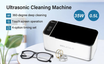 Ultrasonic Cleaner Ultrasound Glasses Cleaning Machine for Glasses Jewelry Cleaner 46kHZ High Frequency Ultrasound Washing Bath