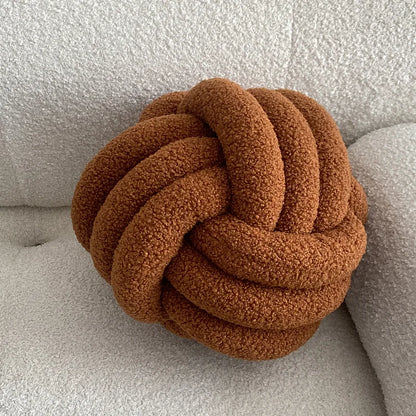 Aesthetic Knot Globe Plush Cushion Nordic Ball Stuffed Pillow Sofa Decorative Throw Pillow Soft Sleeping Back Cushion Decor