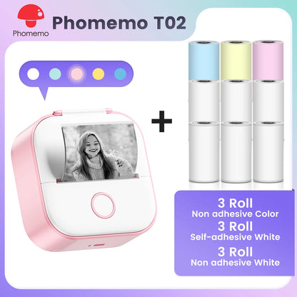 Phomemo T02 Mini Pocket Printer – Bluetooth Thermal Label Maker