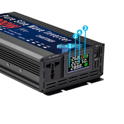 Pure Sine Wave Inverter 12V 220V 24V 110V 1000W 2000W 3000W 4000W 5000W DC To AC Portable Power Converter Car Solar Inverter