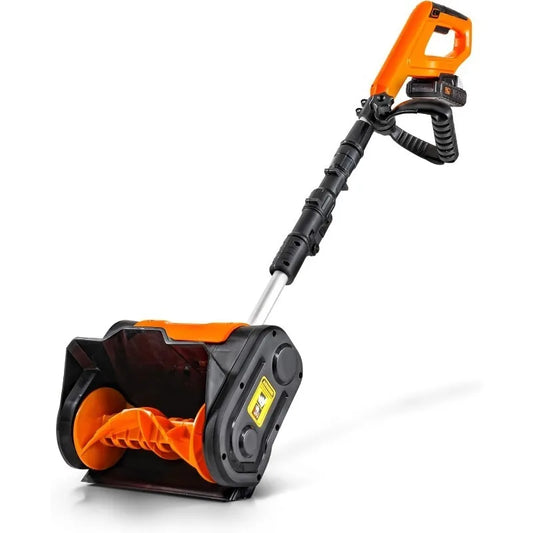 SuperHandy Cordless Snow Shovel, 20V 2Ah Electric Snow Thrower - Lightweight, 10"x5" Clearing Path, 25 ft Throwing Distance, 300