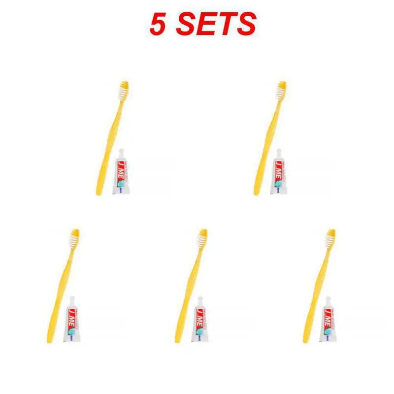 1-100pcs Disposable Hotel Toothbrush Portable Travel Toothbrush With Toothpaste Kit Oral Care Teeth Cleaning Brush Bathroom Set