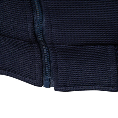 AIOPESON Mens Waffle Fleece Lined Bomber Jacket Autumn Winter Warm Casual Zipper Pocket Outwear Jackets and Coats for Men