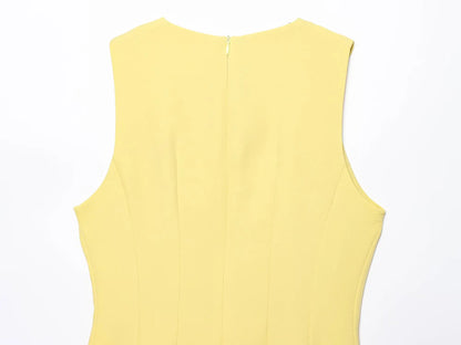 Yellow Slim Fit Mini Dress – Summer 2025 Casual Chic