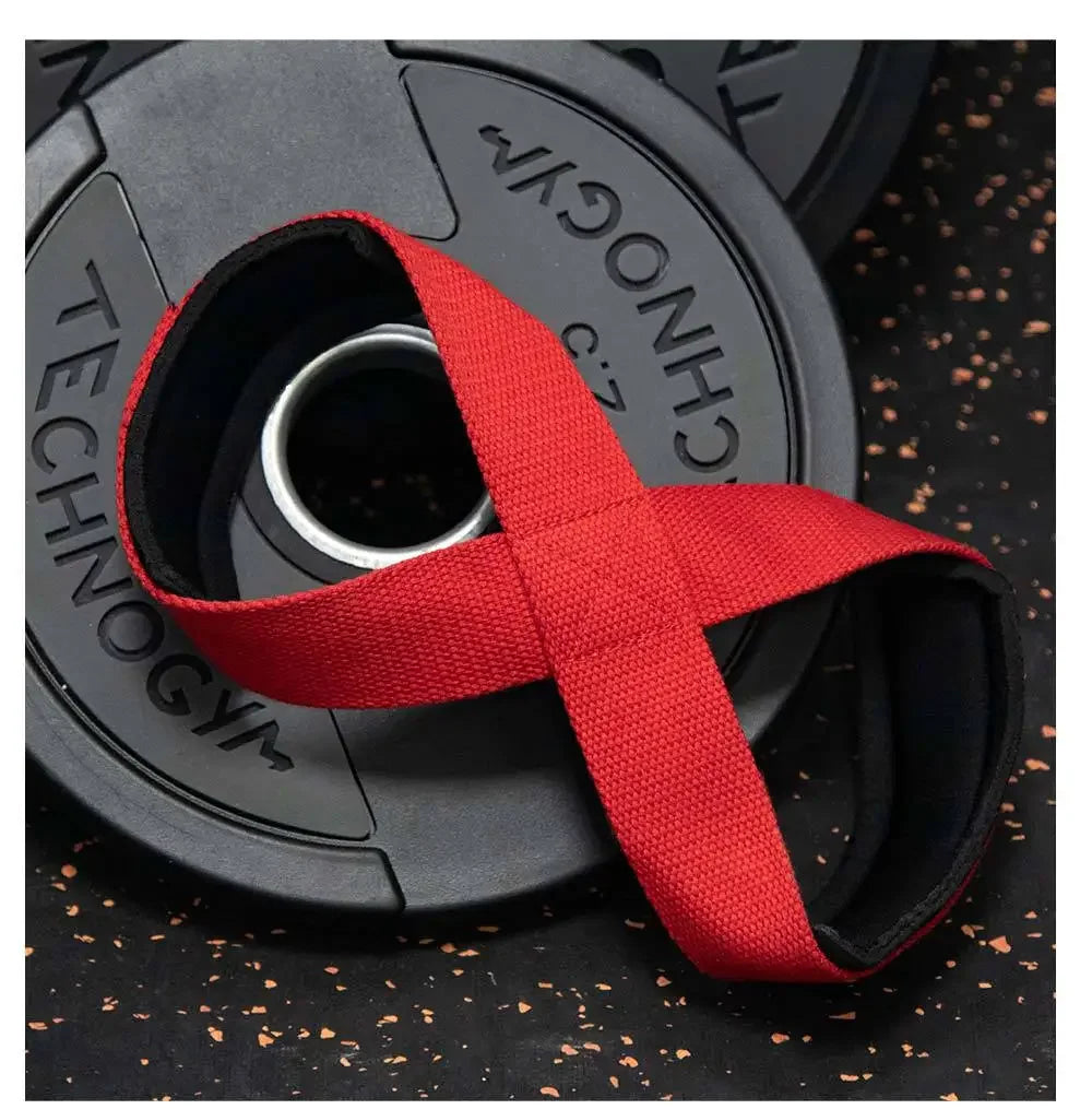 Padded Figure 8 Straps Deadlift Weight Lifting Wrist Straps Power Lifters Workout Pull-ups Horizontal Bar Gym Fitness