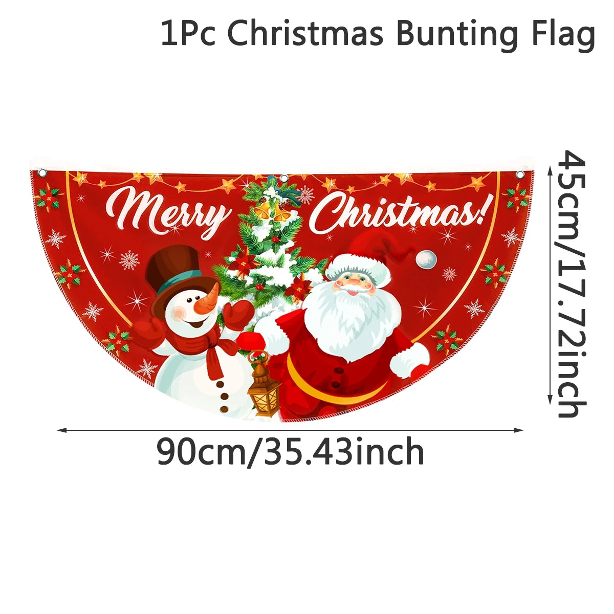 Christmas Fan-shaped Flag Outdoor Hanging Banner Christmas Decoration for Home 2025 Xmas Flag Navidad Natal Gifts New Year 2026