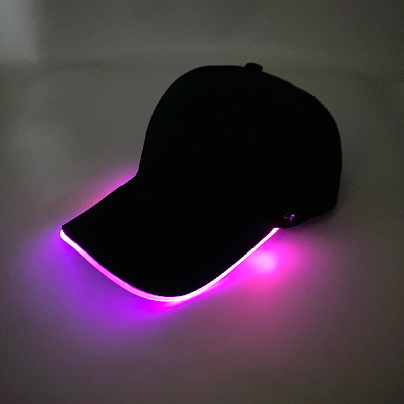Fashion Attractive Glowing Decor Supplies Christmas LED Optical Fiber Baseball Cap Flashing For Carnival Party In THe Dark Night