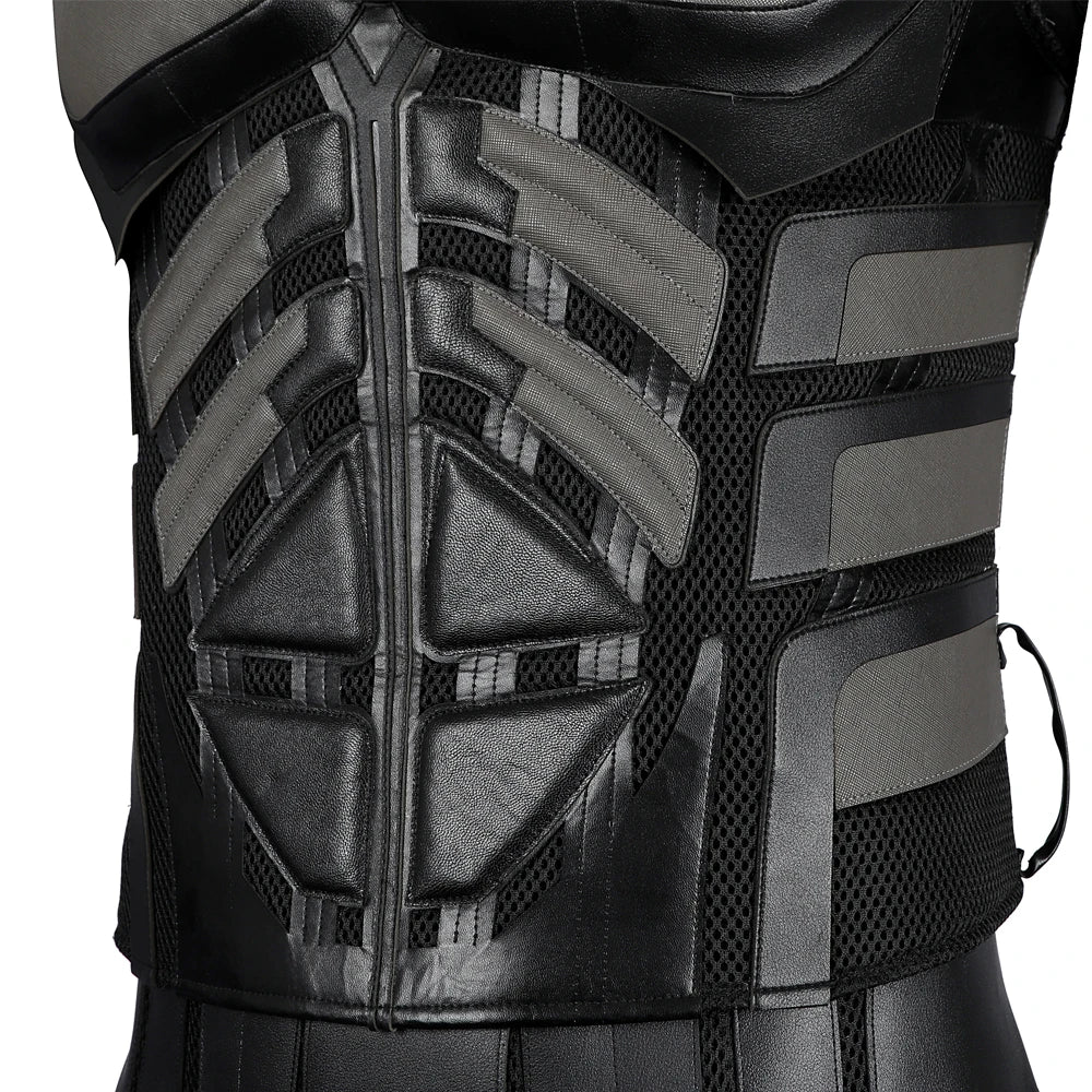 Superhero Bruce Wayne  High Quality Movie Dark Knight Bat Cosplay  Battle Costume Outfit Man Vest Cloak Mask Halloween Carnivl