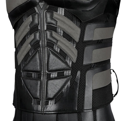 Superhero Bruce Wayne  High Quality Movie Dark Knight Bat Cosplay  Battle Costume Outfit Man Vest Cloak Mask Halloween Carnivl
