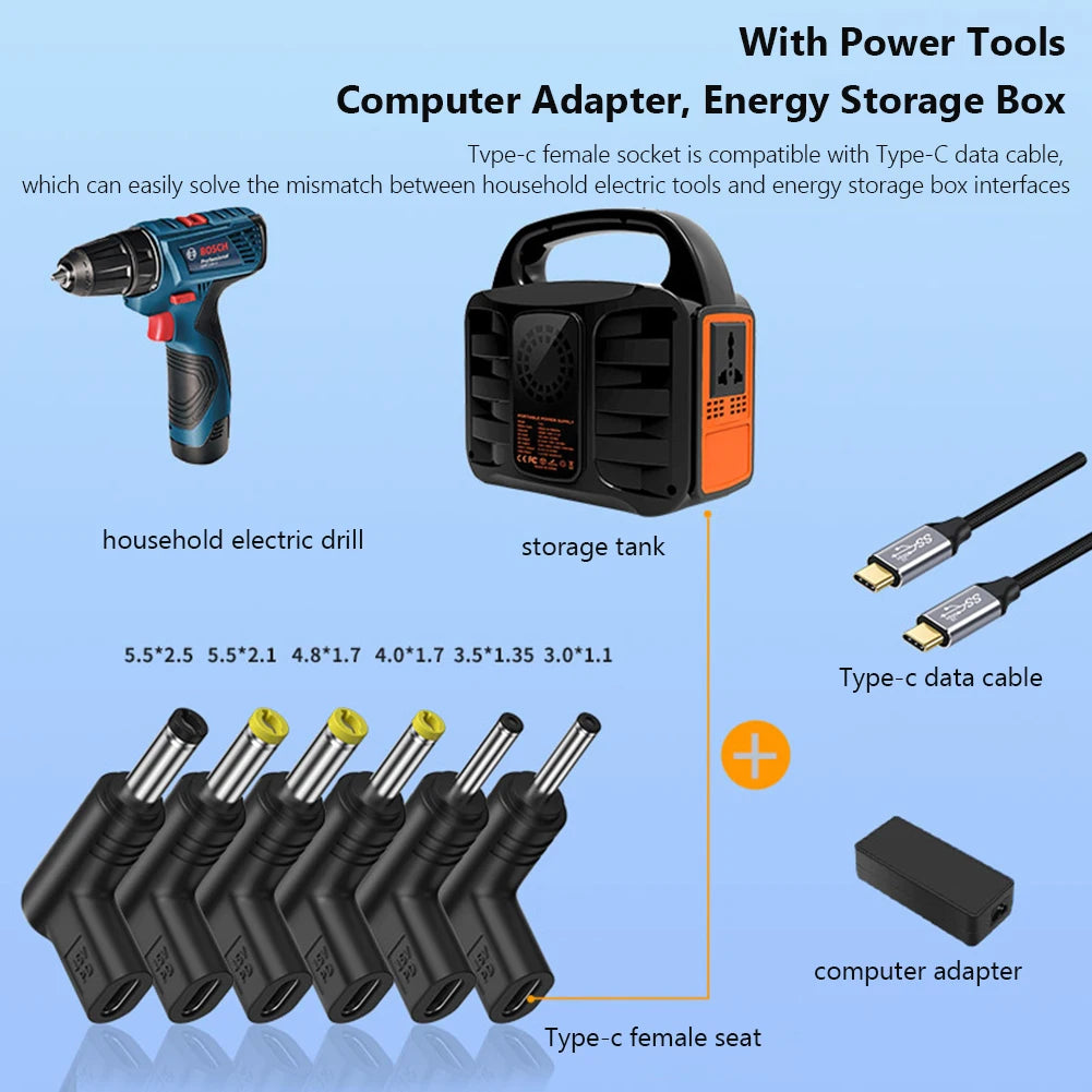 USB C PD to DC Power Connector Universal Type C to DC Jack Plug Charging Adapter Converter for Router Tablet PD 15V 19V 12V