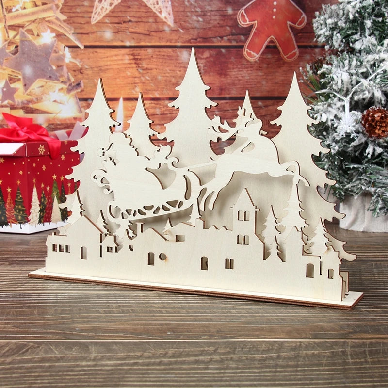 DIY Christmas Tee Wooden Ornament Christmas Decoration for Home 2025 Pendant Xmas Ornaments Navidad Natal New Year Gift 2026