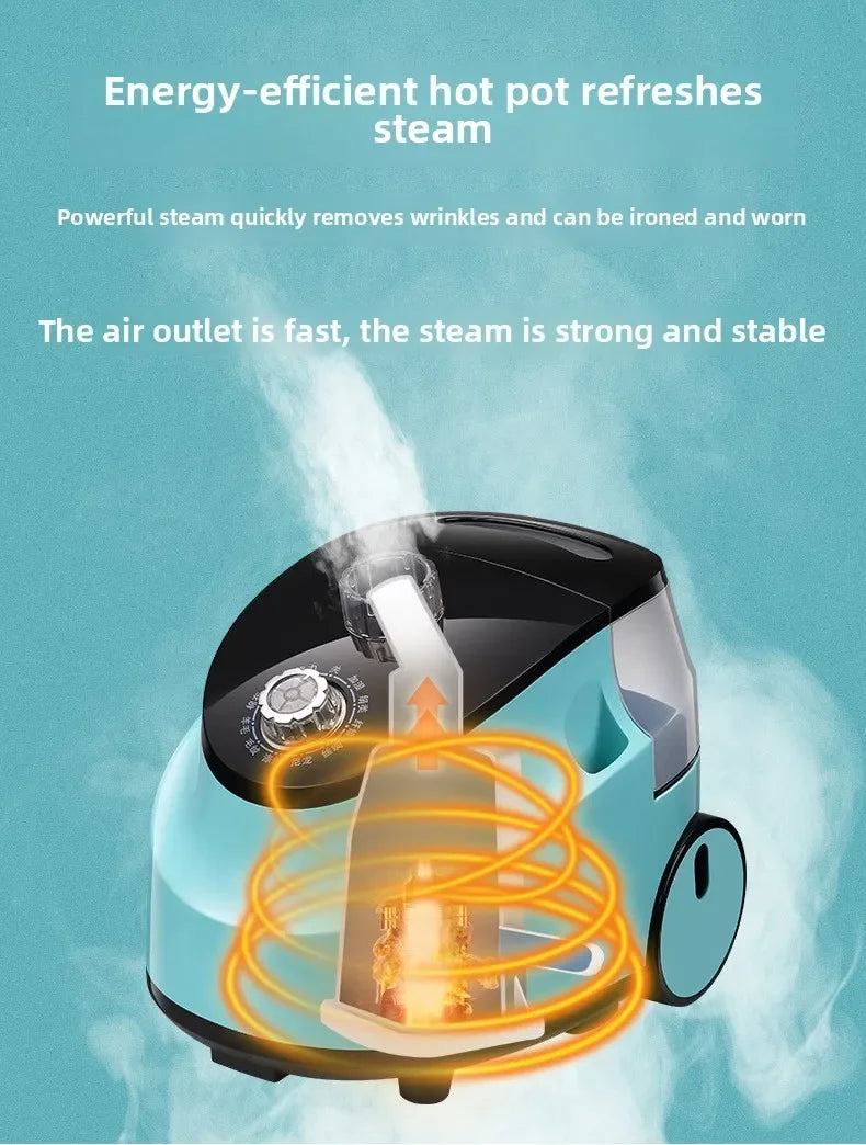 EU Handheld Double Rod Home Garment Steamer Equipment Standing Steam Iron Vertical Fast Heating Clothes Drying Ironing Machine