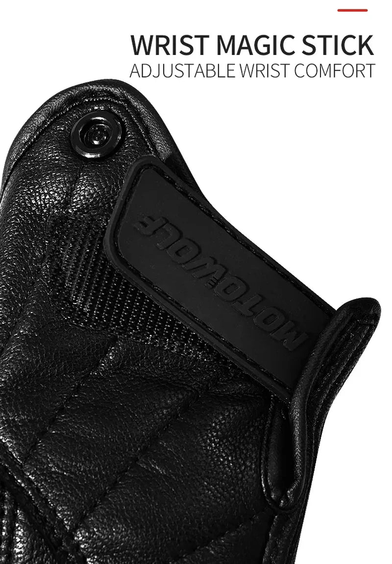 Motorcycle Gloves Men Women Moto Leather Carbon Cycling Winter Gloves Motorbike Motorcross ATV Motor Gloves