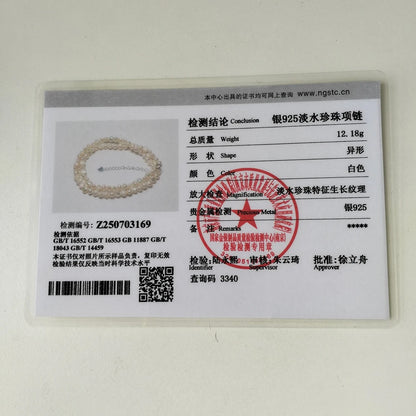 Hengsheng 4-5mm Baroque Freshwater Pearl Necklaces 38cm 45cm 50cm 925sterling Silver Necklaces Jewelry Gift 2025 New Arrivals