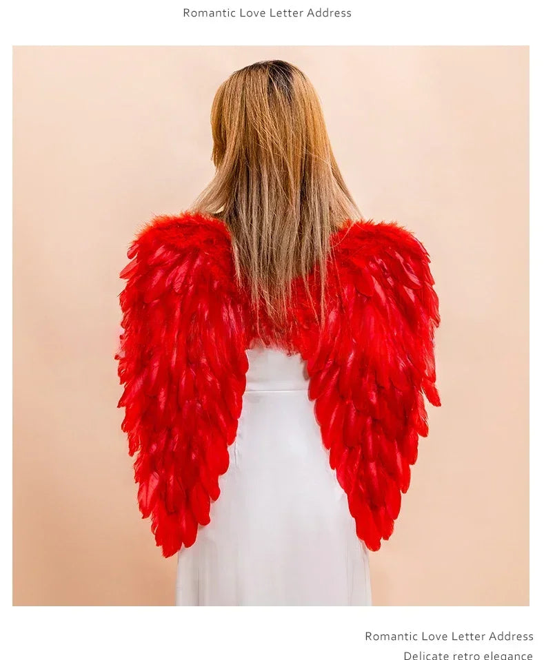 White Angel Feather Wings Festival PartyDecoration Props Scene Decoration Children Adult VictoriasSecret Fashion ShowPerformance