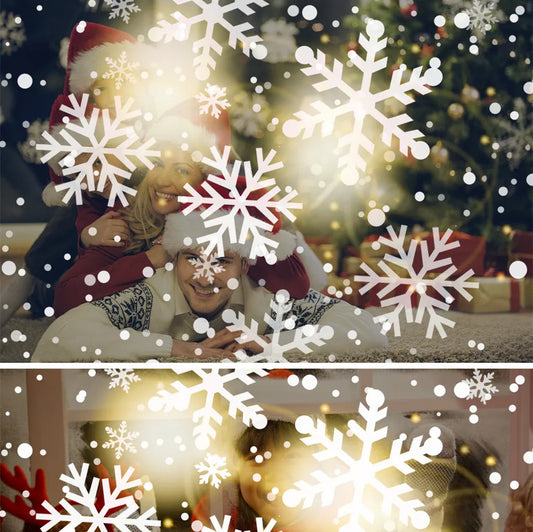 Snowflake Projector Lights Christmas Snowflake Projector Party Garden Decoration Lights LED Stage Holiday Decoration