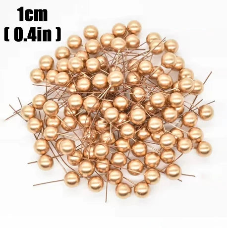 1000/50x Mini Artificial Berries Red Fake Berry Cherry Stamen for Christmas DIY Floral Wreath Ornament New Year Party Home Decor