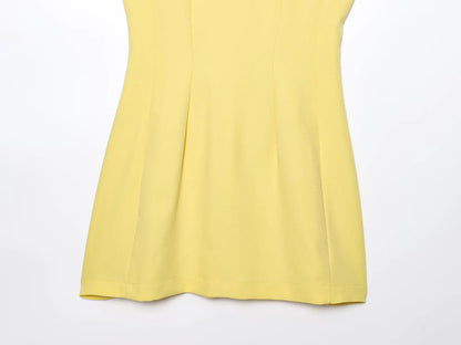 Yellow Slim Fit Mini Dress – Summer 2025 Casual Chic
