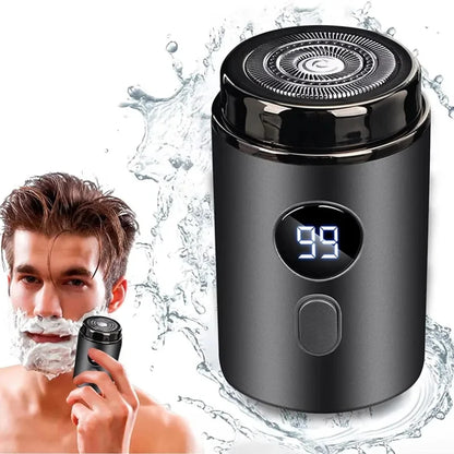 Men's electric mini shaver, dry and wet dual-use shaver, LED digital display rechargeable car shaver, home travel shaver