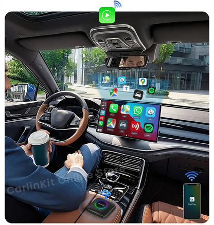 Carlinkit Android 13 Tv Box LED 8+128GB CarPlay Wireless Android Auto Wireless Adapter Support Youtube Netfilx IPTV Spotify GPS
